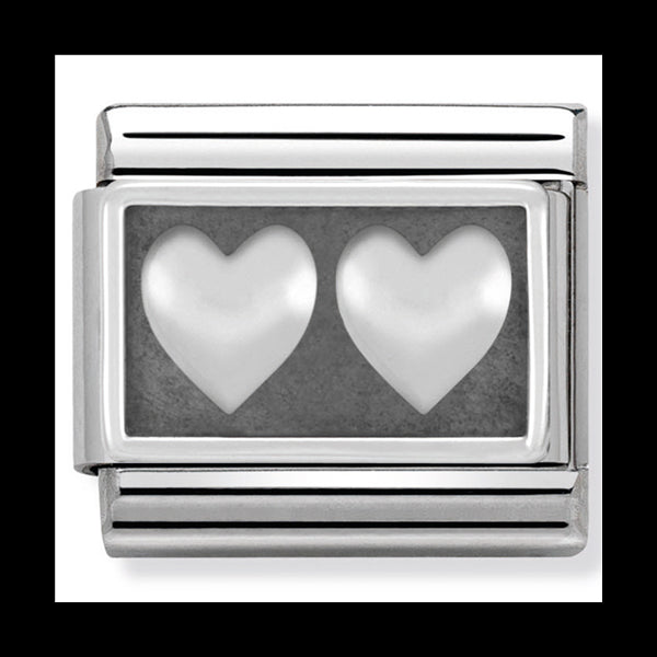 Comp Classic Plates Oxidised St/Steel And Silver