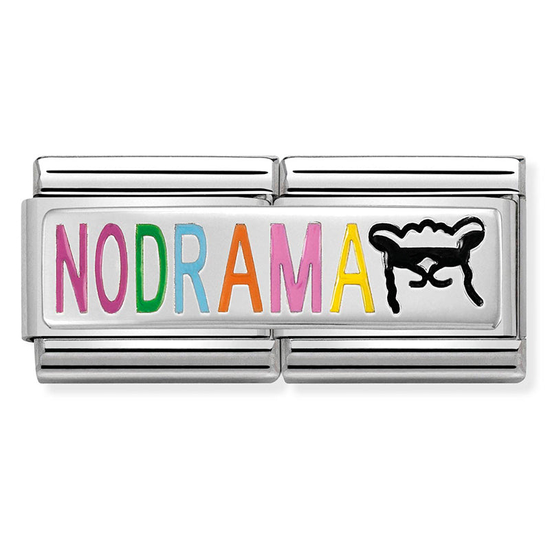 Classic Double Symbols St/Steel Enamel And Silver