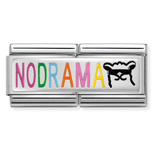 Classic Double Symbols St/Steel Enamel And Silver