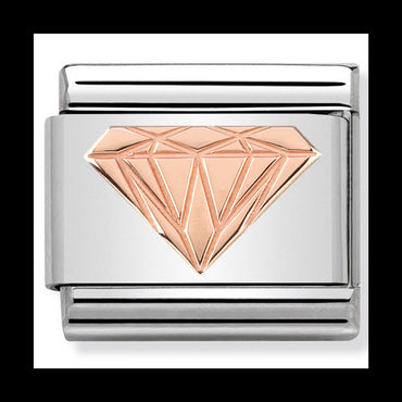 Nom-430104 18 Comp Classic Symbols St/Steel & 9Ct Rose Gold (Diamond)