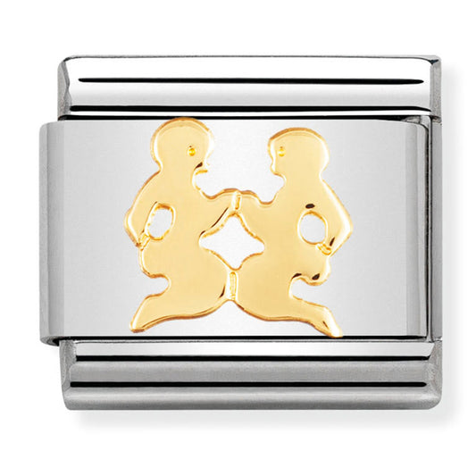 Nom-030104 03- Zodiac Composable Classic St/St & 18Ct Gold (Gemini)