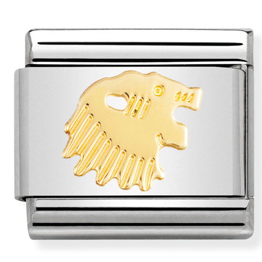 Nom-030104 05- Zodiac Composable Classic St/St & 18Ct Gold (Leo)