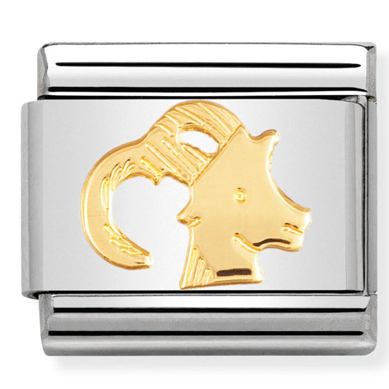 Nom-030104 10- Zodiac Composable Classic St/St & 18Ct Gold (Capricorn)