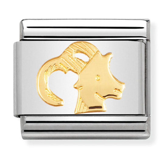 Nom-030104 10- Zodiac Composable Classic St/St & 18Ct Gold (Capricorn)