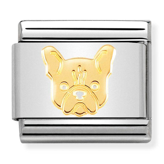NOM-030162 54 COMP Classic SYMBOLS st/steel &18ct gold (French bulldog)