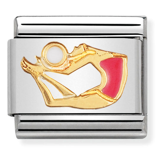 NOM-030203 36 COMP Classic SPORTS st/steel, enamel & 18ct gold (Gymnast with ball) rrpAU$49/NZ$59