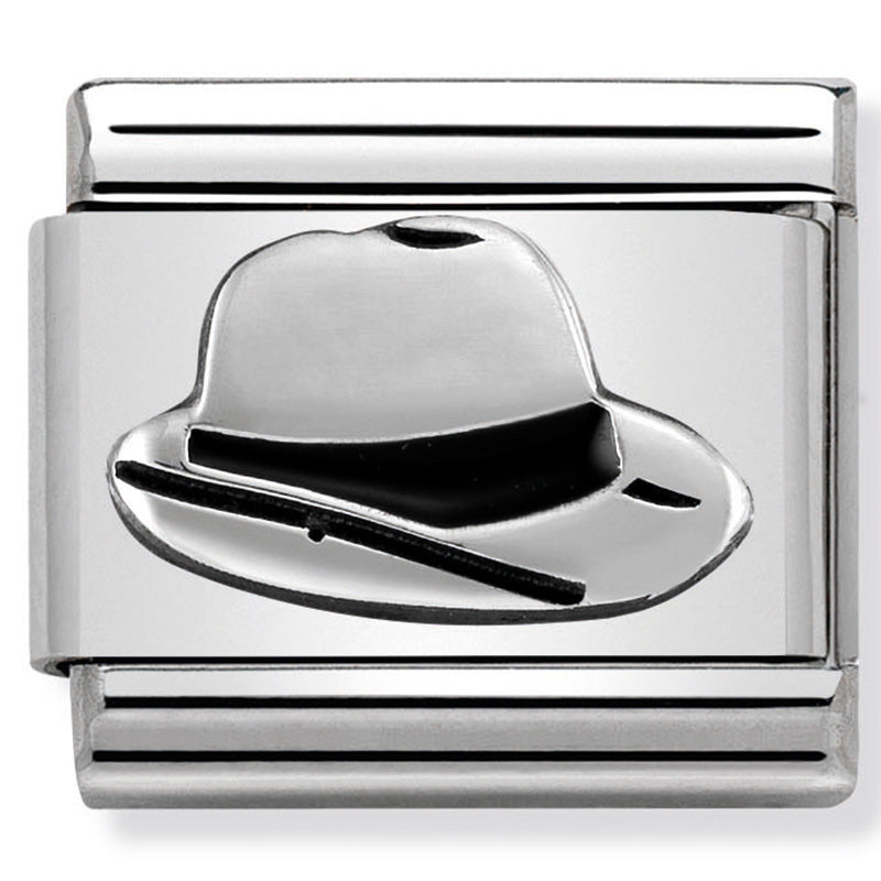 NOM-330202 46 COMP Classic SYMBOLS st/steel, enamel & silver 925 (Panama Hat)