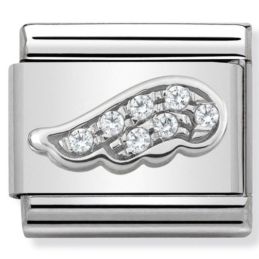 Nom-330304 16 Comp Classic Symbols St/Steel, Cz & Silver 925 (White Wing)