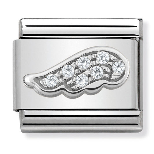 Nom-330304 16 Comp Classic Symbols St/Steel, Cz & Silver 925 (White Wing)