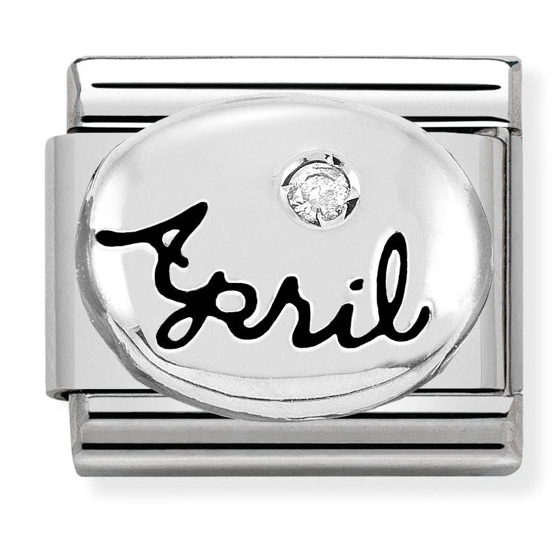 Nom-330505 04 Comp Classic Symbols St/Steel, Silver 925 & Stone (April Diamond)