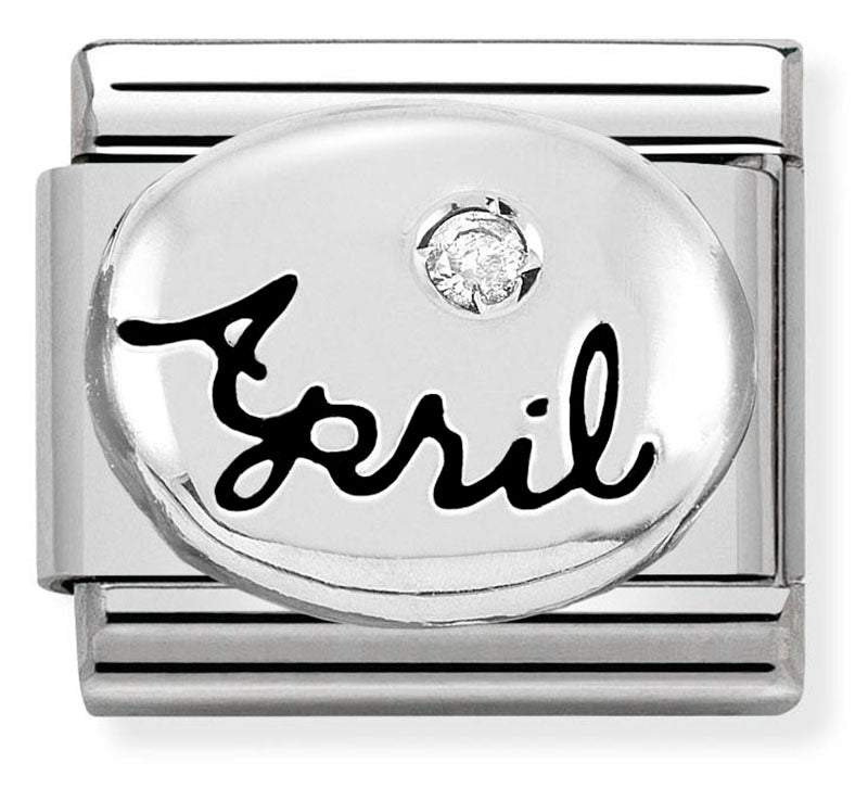 Nom-330505 04 Comp Classic Symbols St/Steel, Silver 925 & Stone (April Diamond)