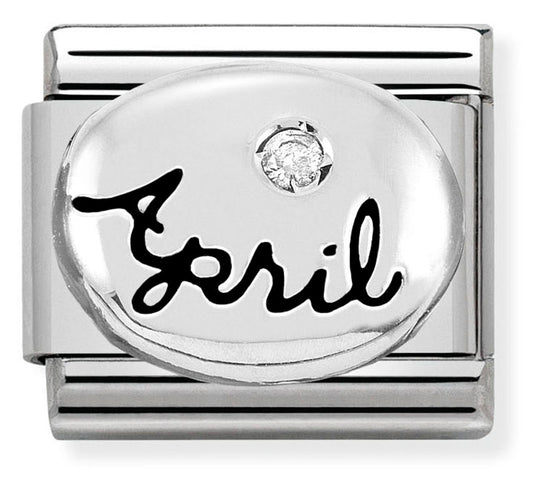 Nom-330505 04 Comp Classic Symbols St/Steel, Silver 925 & Stone (April Diamond)