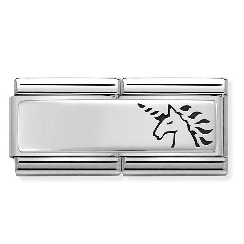 Nom-330710 18 Comp Classic Double Engraved St/Steel & Silver 925 (Unicorn)
