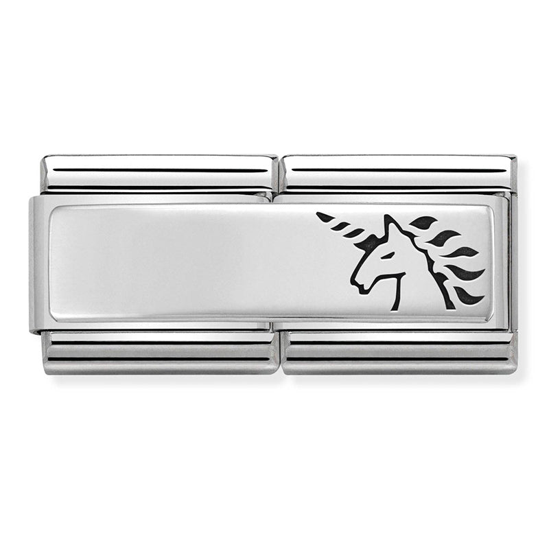 Nom-330710 18 Comp Classic Double Engraved St/Steel & Silver 925 (Unicorn)