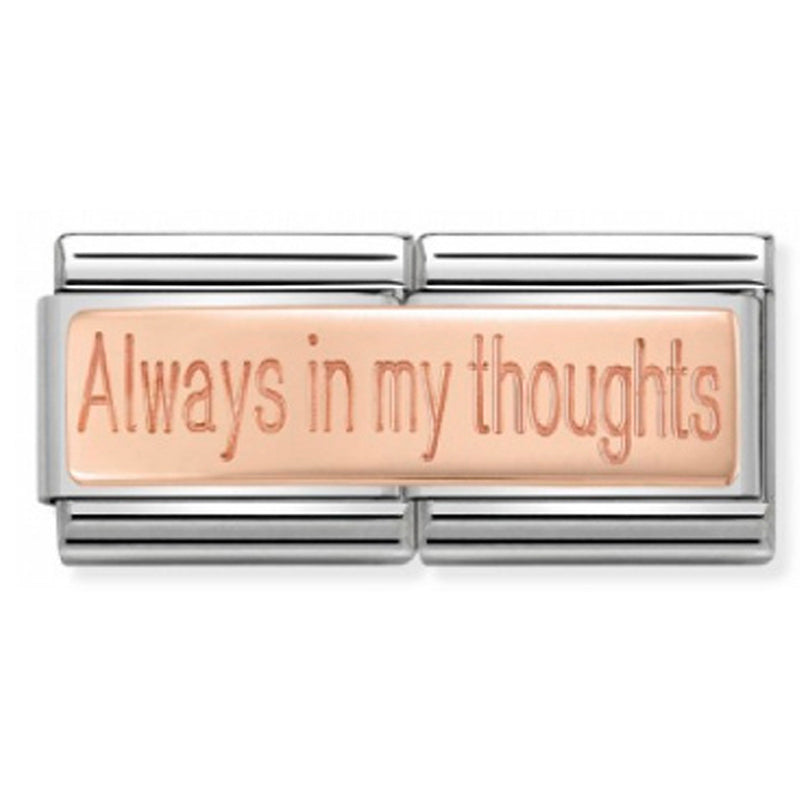 Nom-430710 13 Rose Gold Double Engraved S/Steel And Rose Gold (Always In My Thoughts) Rrp Au$86/Nz$103