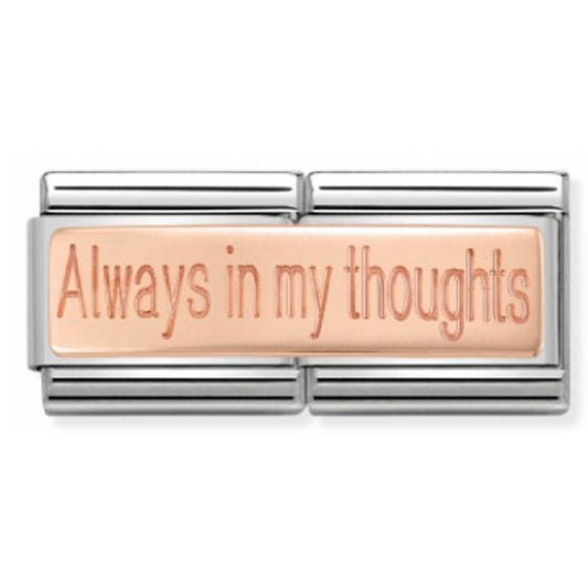 Nom-430710 13 Rose Gold Double Engraved S/Steel And Rose Gold (Always In My Thoughts) Rrp Au$86/Nz$103
