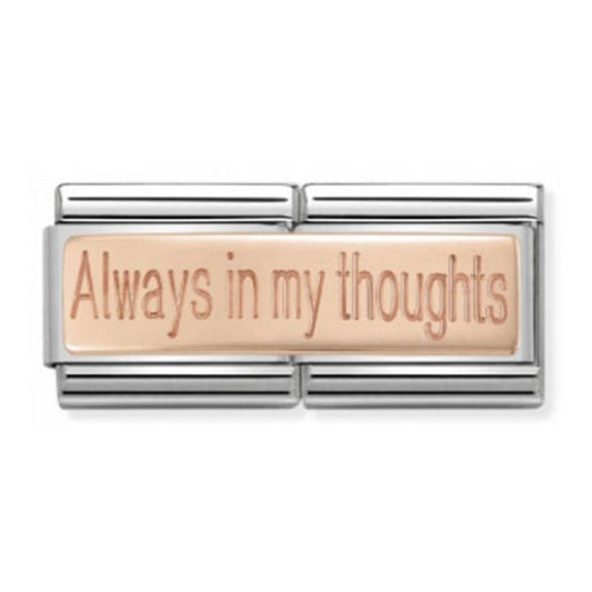 Nom-430710 13 Rose Gold Double Engraved S/Steel And Rose Gold (Always In My Thoughts) Rrp Au$86/Nz$103
