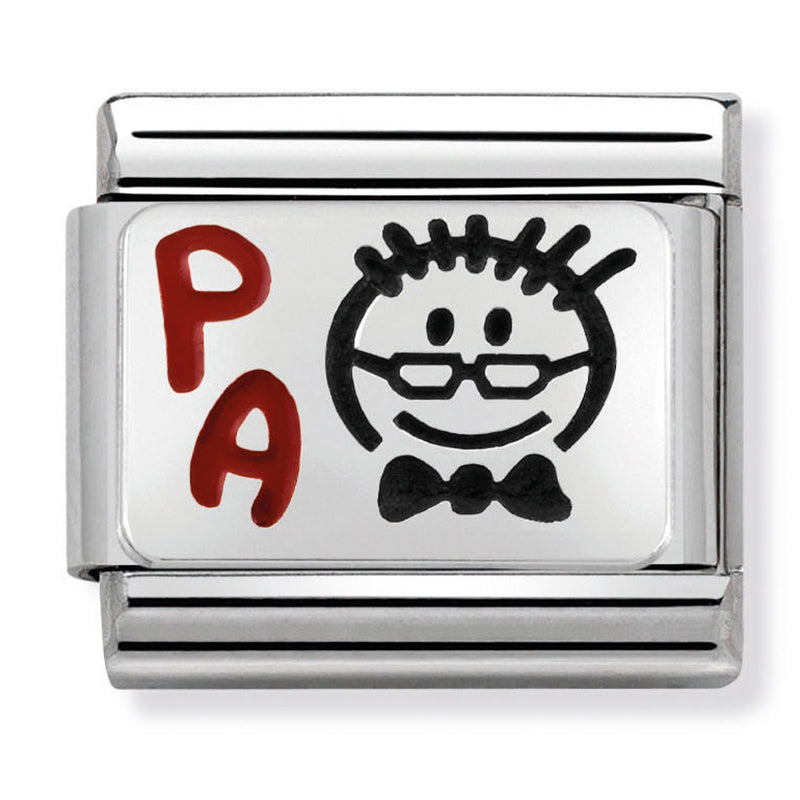 Nom-330208 12 Comp Classic Oxidised Plates St/Steel, Enamel & Silver 925 (Grandpa)