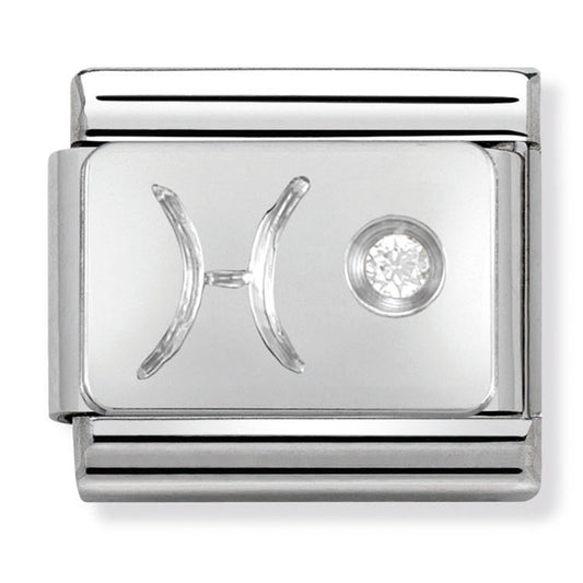 Nom-330302 12 Comp Classic Zodiac St/Steel, Cz & Silver 925 (Pisces)