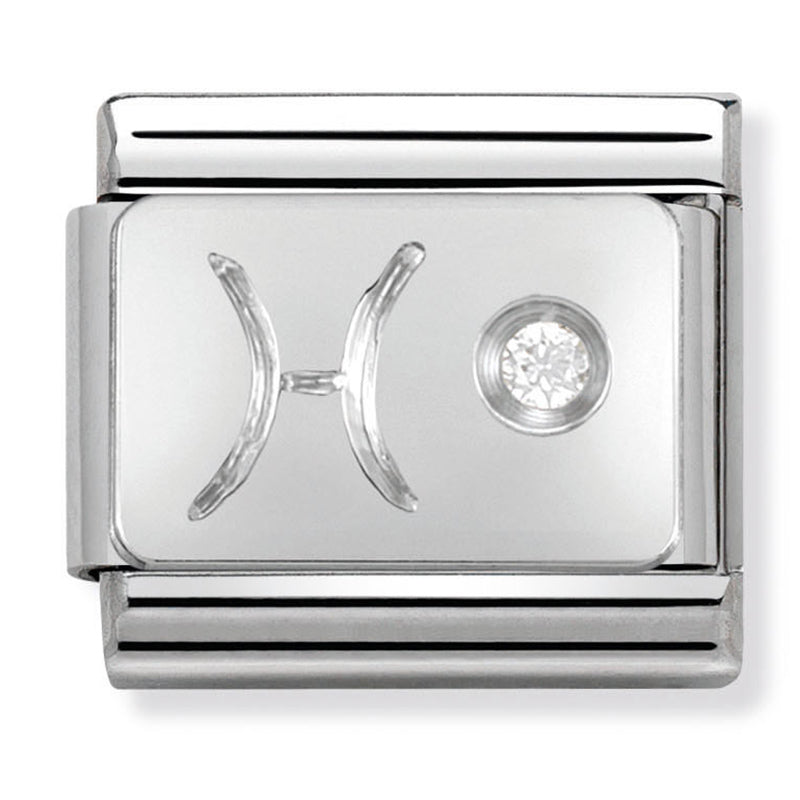 Nom-330302 12 Comp Classic Zodiac St/Steel, Cz & Silver 925 (Pisces)