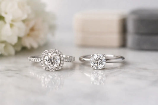 Halo vs Solitaire Engagement Rings