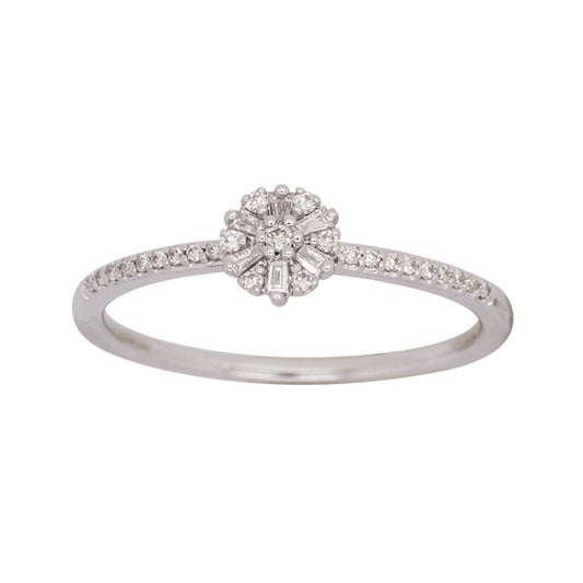 9Ct White Gold with .15CT JK/P1 Diamond Ring