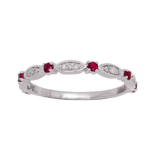 Womens band bnd ru, diamond 9 carat white gold wg polished jwl-ringruby,gem-ruby,jwl-ringgold rings ring