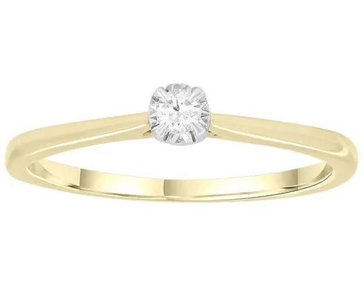 This Exquisite Women's Diamond Claw Set Ring Is Crafted From Natural 9K Yellow Gold, Showcasing A Stunning Design That Highlights The Brilliance Of The Diamonds.