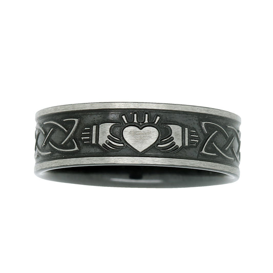 Black Zirconium Patterned Band