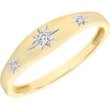 9Ct Yellow Gold 0.06Ct Diamond Ring Size O