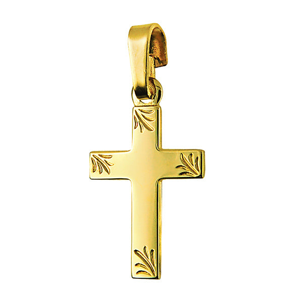 9CT MEDIUM FANCY CROSS