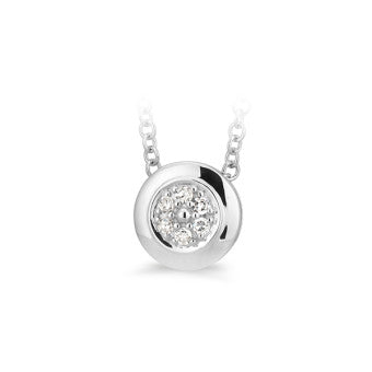 9Ct White Gold Pendant with D3-SI Diamond