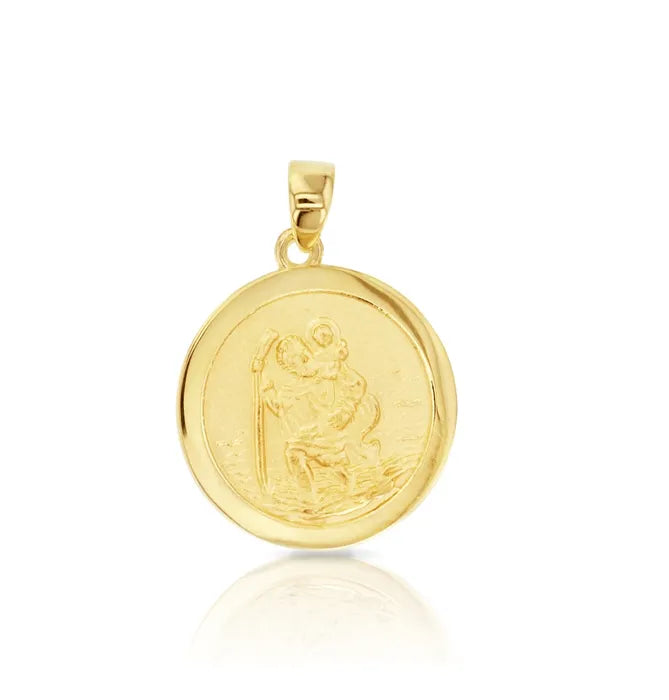 9Ct Yellow Gold Saint Christopher Medallion