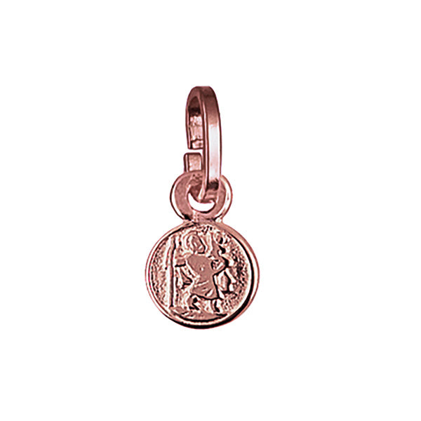 9Ct Pink Gold Tiny St Christopher Pendant