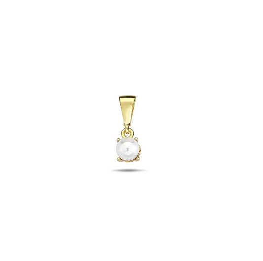 9CT YELLOW GOLD PEARL PENDANT