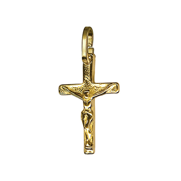 9Ct Yellow Gold Cross Crusifix Pendant