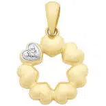 9Ct Yellow Gold Diamond Pendant