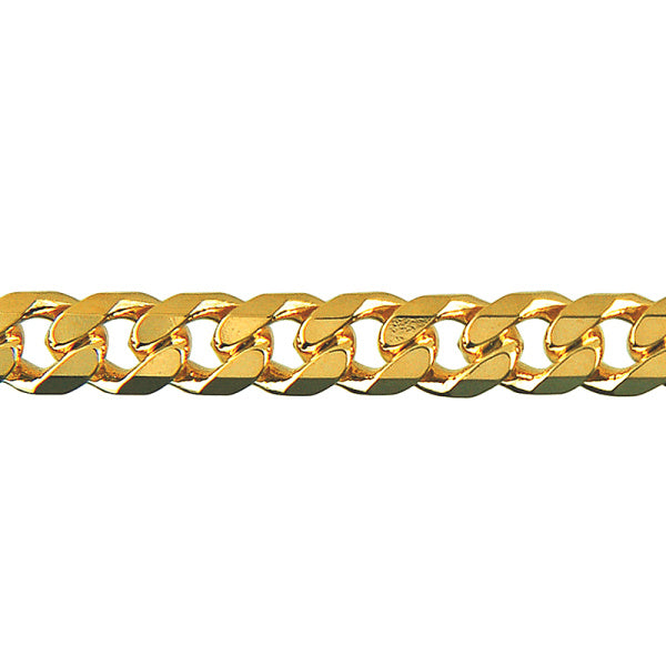 9CT BEV DIA CURB BRACELET