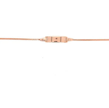 17Cm 9Ct Rose Gold Italian Solid Curb Bracelet