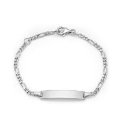 Sterling Silver Kiddies Figaro + Rec.14Cm Bracelet