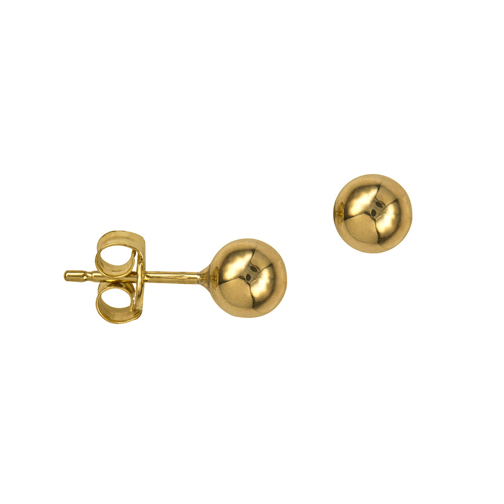 9Ct Yellow Gold 5Mm Ball-Shaped Studs