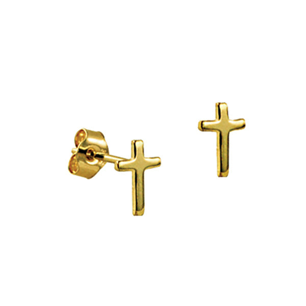 9Ct Y Small Cross Studs