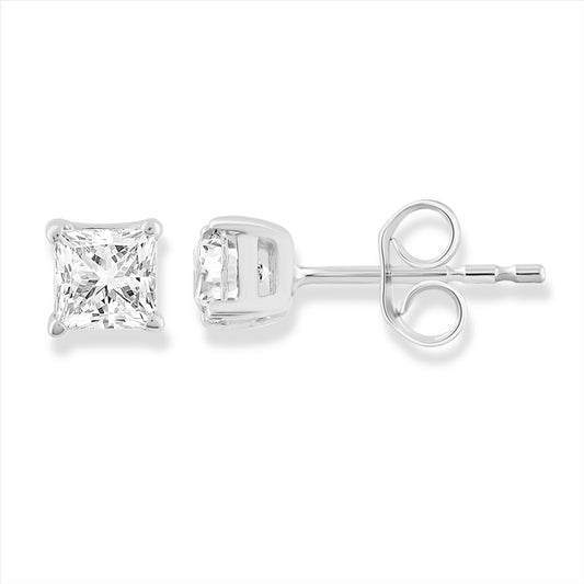 9Ct White Gold 0.50Ct HI I1 Diamond Earrings