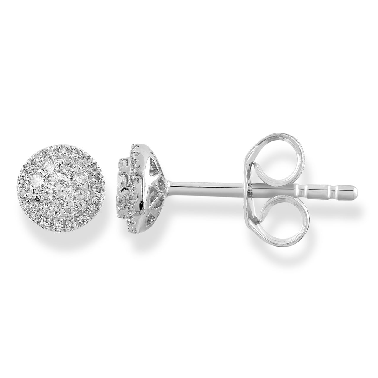 9Ct White Gold 0.25 HI I1 Diamond Stud Earring