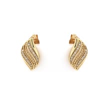 10Ct Yellow God Stud Fancy Shape 0.10Ct Earrings