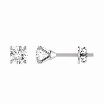9Ct White Gold 0.20Ct Gh I1 Diamond Claw Studs