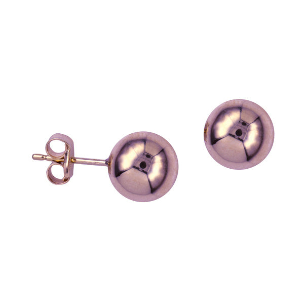 9Ct 8mm Rose Gold heavy Ball Stud