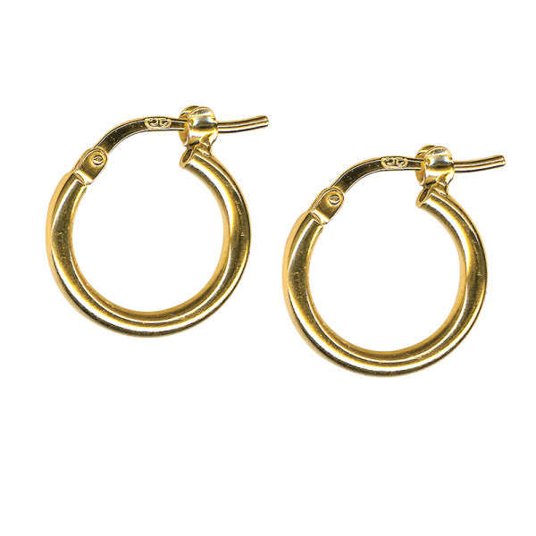 9Ct Yellow Gold Italian Hoop Earrings