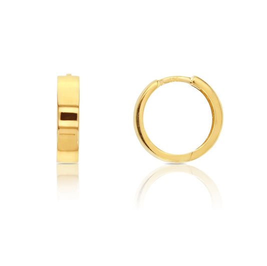 Womens hugg n/a 9 carat yellow gold yellow gold polished jwl-ear,jwl-eargold earrings