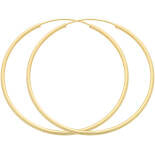 9Ct Gold Silver Filled Hinge Hoop Earrings